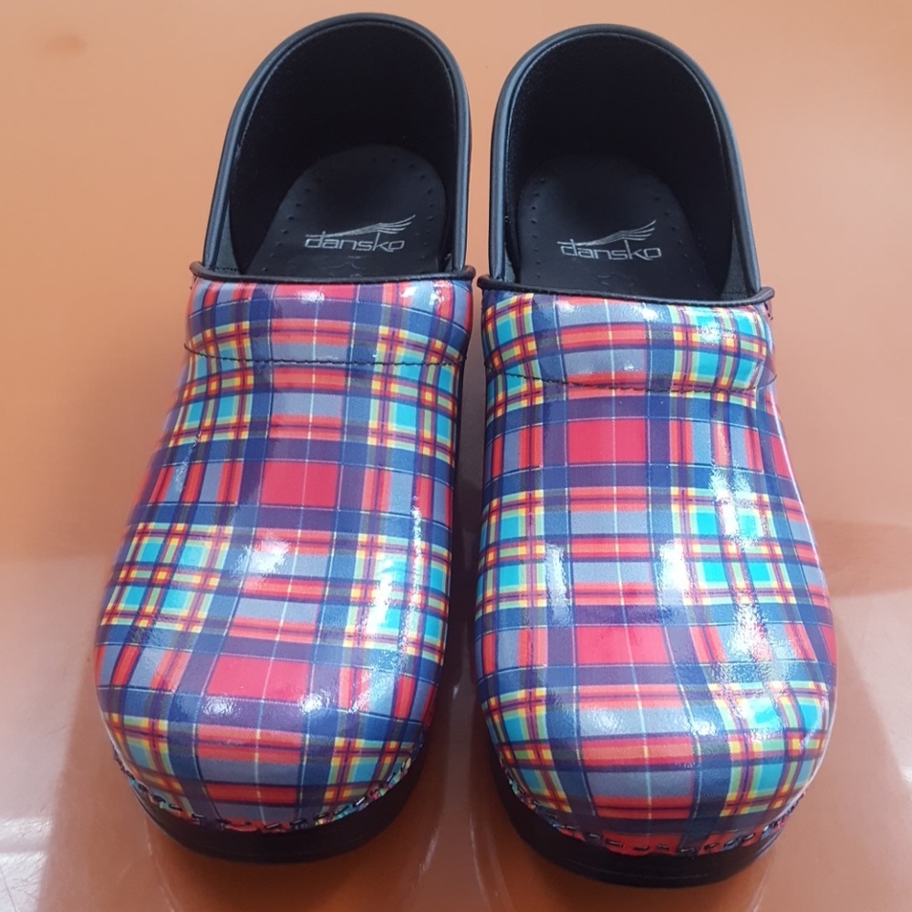 Dansko Fun Plaid Clogs